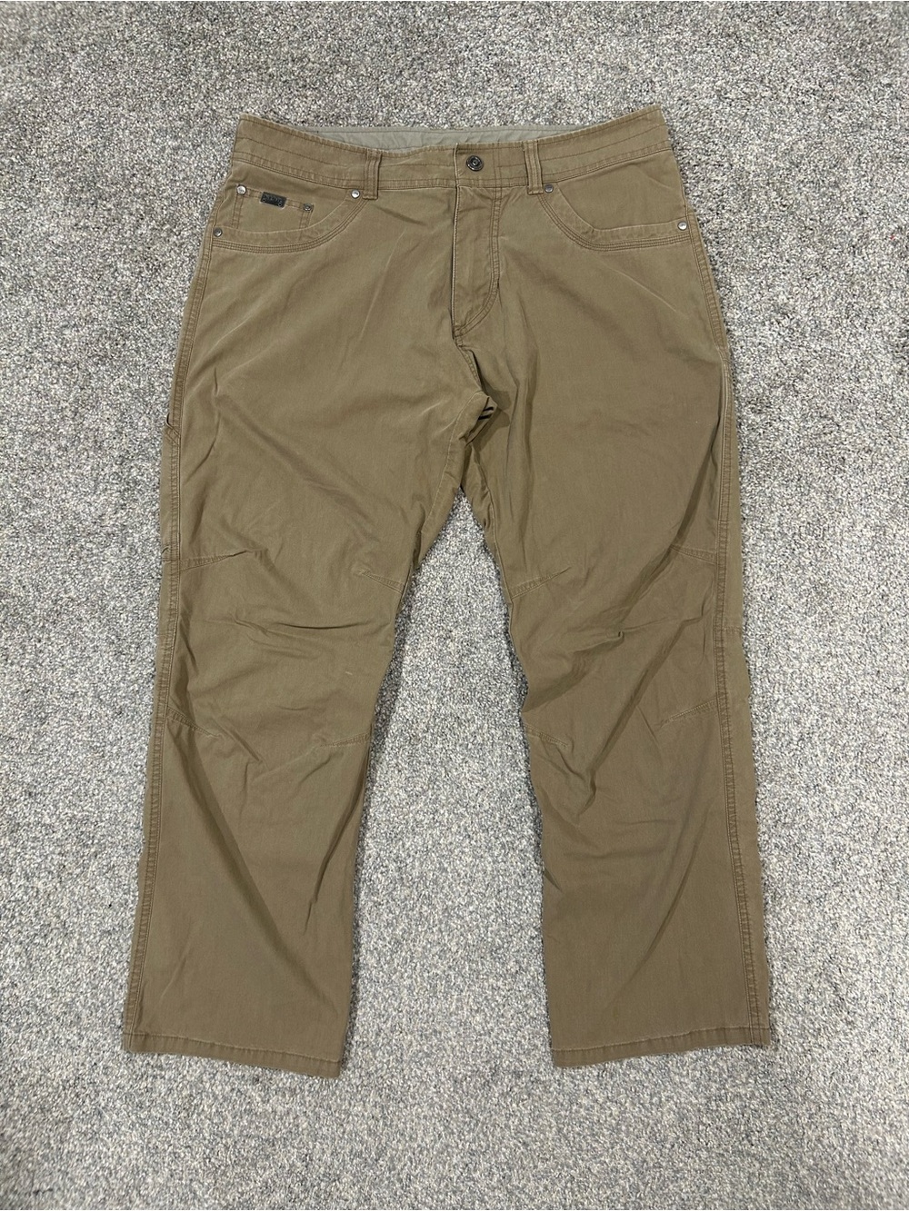 KUHL Revolvr Pants Mens 36x30 Khaki Tan Lightweight Stretch Utility Cargo Hiking